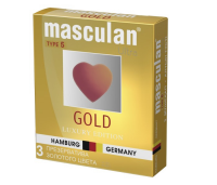 МЕДИЦИНСКИЕ ПРИНАДЛЕЖНОСТИ Маскулан Маскулан Презерватив Gold  N3 