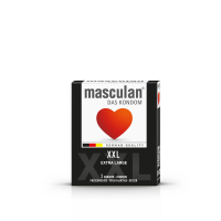 МЕДИЦИНСКИЕ ПРИНАДЛЕЖНОСТИ Маскулан Маскулан Презерватив XXL Black N3