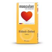 МЕДИЦИНСКИЕ ПРИНАДЛЕЖНОСТИ Маскулан Маскулан Презерватив 3 Ribbed+Dotted N10