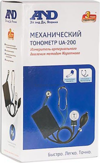 МЕДИЦИНСКИЕ ПРИНАДЛЕЖНОСТИ Тонометр Тонометр механический A&D UA 200 с раздельным стет