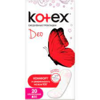 КОСМЕТИКА Котекс Котекс прокладки Deo super slim liners 20шт 2768/8104