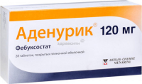 ЛЕКАРСТВЕННЫЕ СРЕДСТВА Аденурик Аденурик таблетки покр./об. 120мг тб  N28