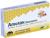 ЛЕКАРСТВЕННЫЕ СРЕДСТВА Апилак Апилак биосвечи ректал. 5мг x10