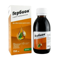 ЛЕКАРСТВЕННЫЕ СРЕДСТВА Гербион Гербион сироп подорожника фл. 150мл
