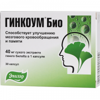 ЛЕКАРСТВЕННЫЕ СРЕДСТВА Гинкоум Гинкоум Био капс. 40мг x 30